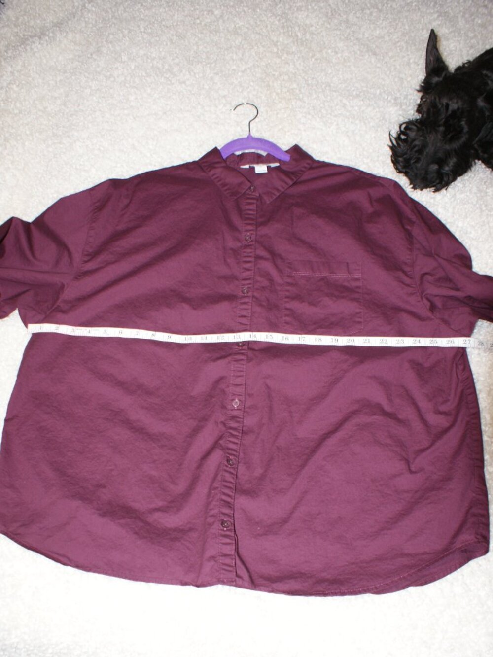 Old Navy 'The Boyfriend Shirt' Plum Button Down - XL - LIKE NEW - Picture 4 of 6
